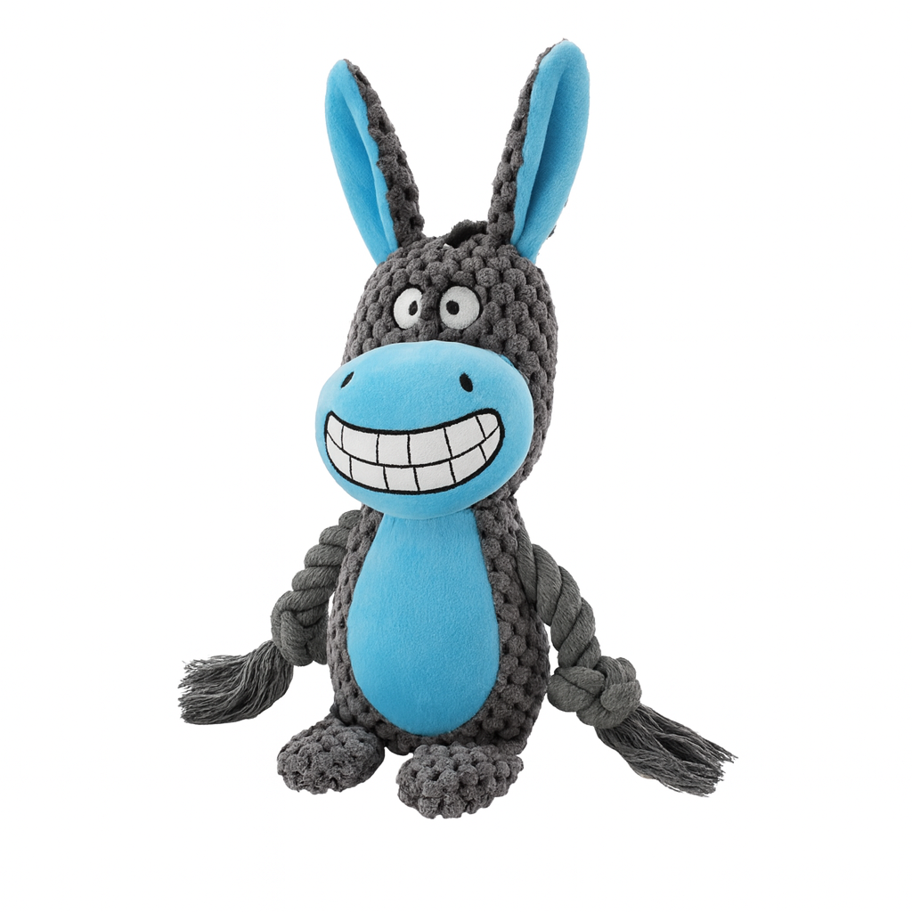 JUGUETE DE PELUCHE CHIRRIANTE CON CUERDA - Trokales