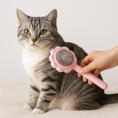 CEPILLO PARA GATOS CON BOTÓN DE LIBERACIÓN - Trokales