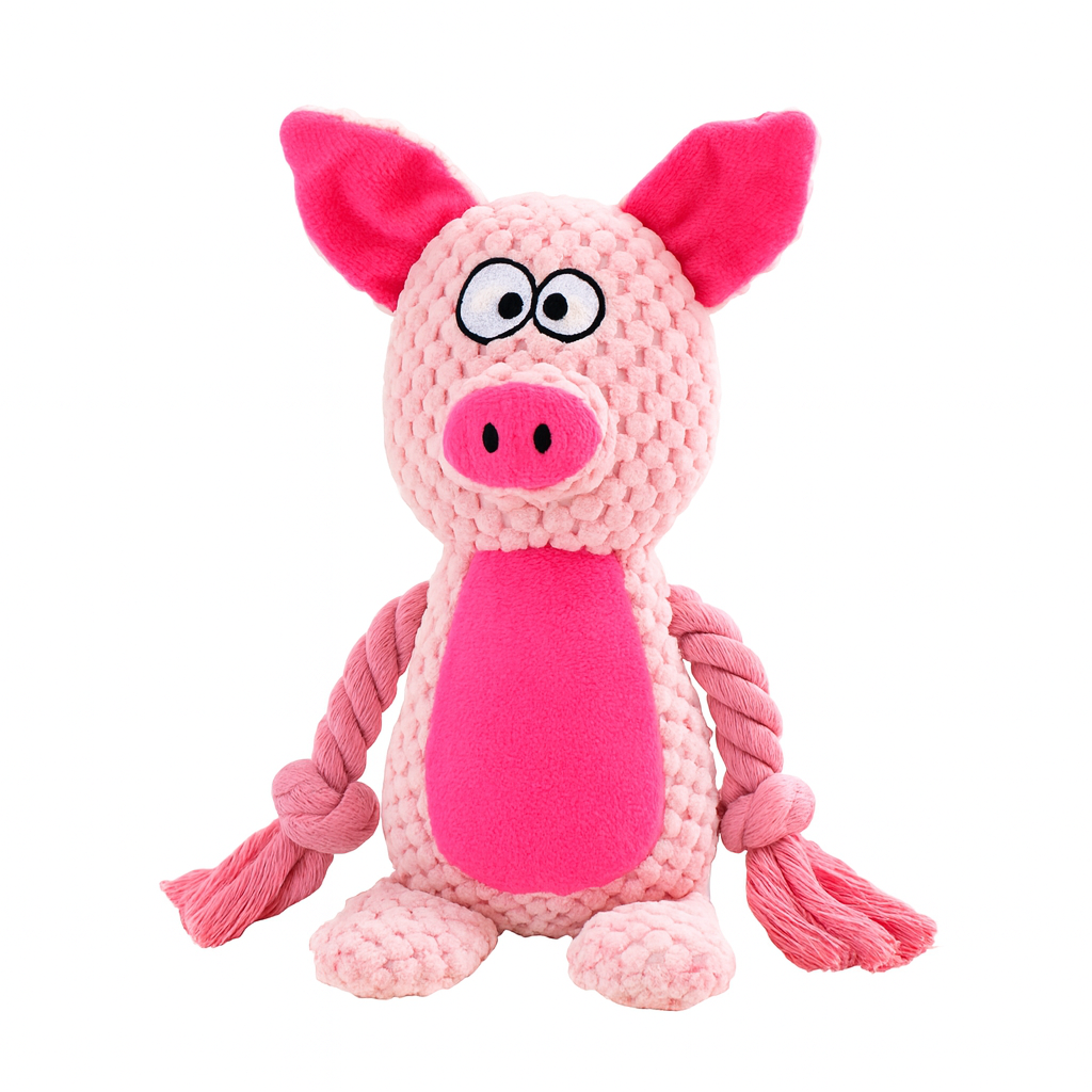 JUGUETE DE PELUCHE CHIRRIANTE CON CUERDA - Trokales