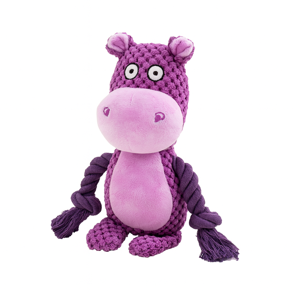 JUGUETE DE PELUCHE CHIRRIANTE CON CUERDA - Trokales