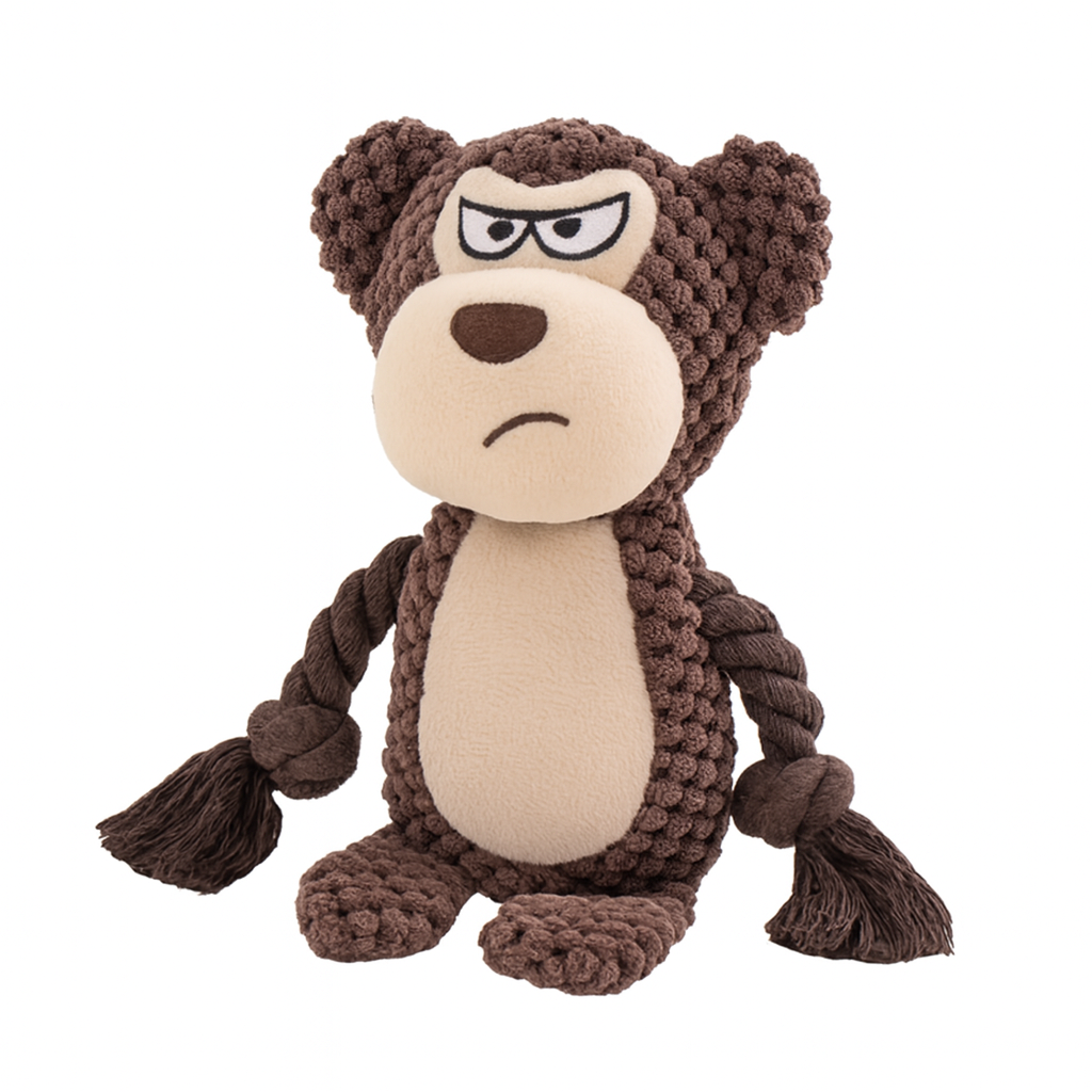 JUGUETE DE PELUCHE CHIRRIANTE CON CUERDA - Trokales