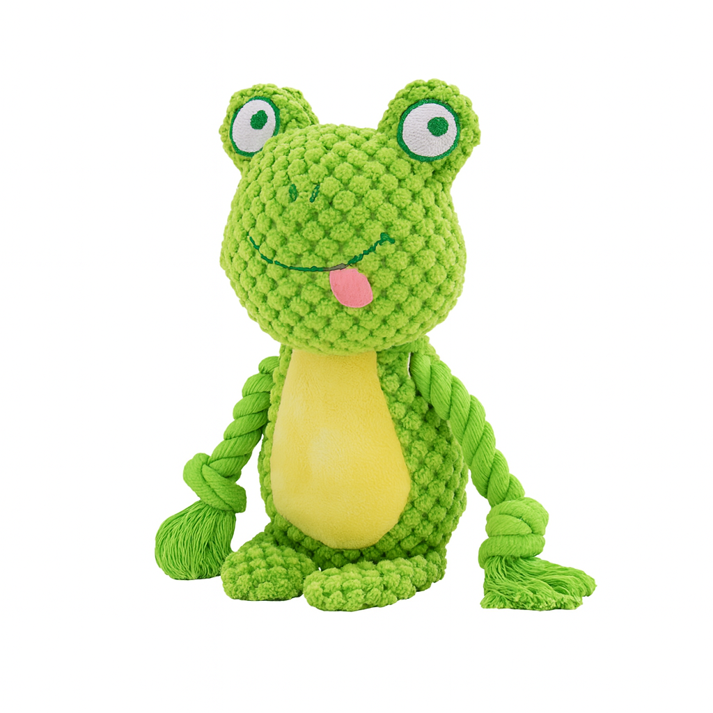 JUGUETE DE PELUCHE CHIRRIANTE CON CUERDA - Trokales