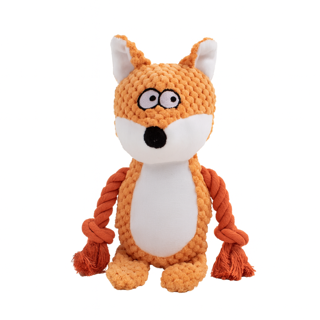 JUGUETE DE PELUCHE CHIRRIANTE CON CUERDA - Trokales